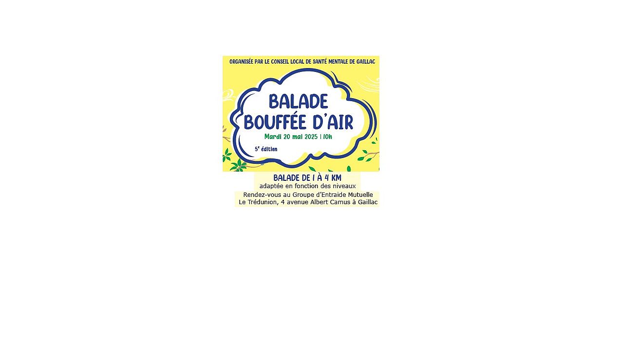 Balade bouffée d'air Gaillac le 20 mai