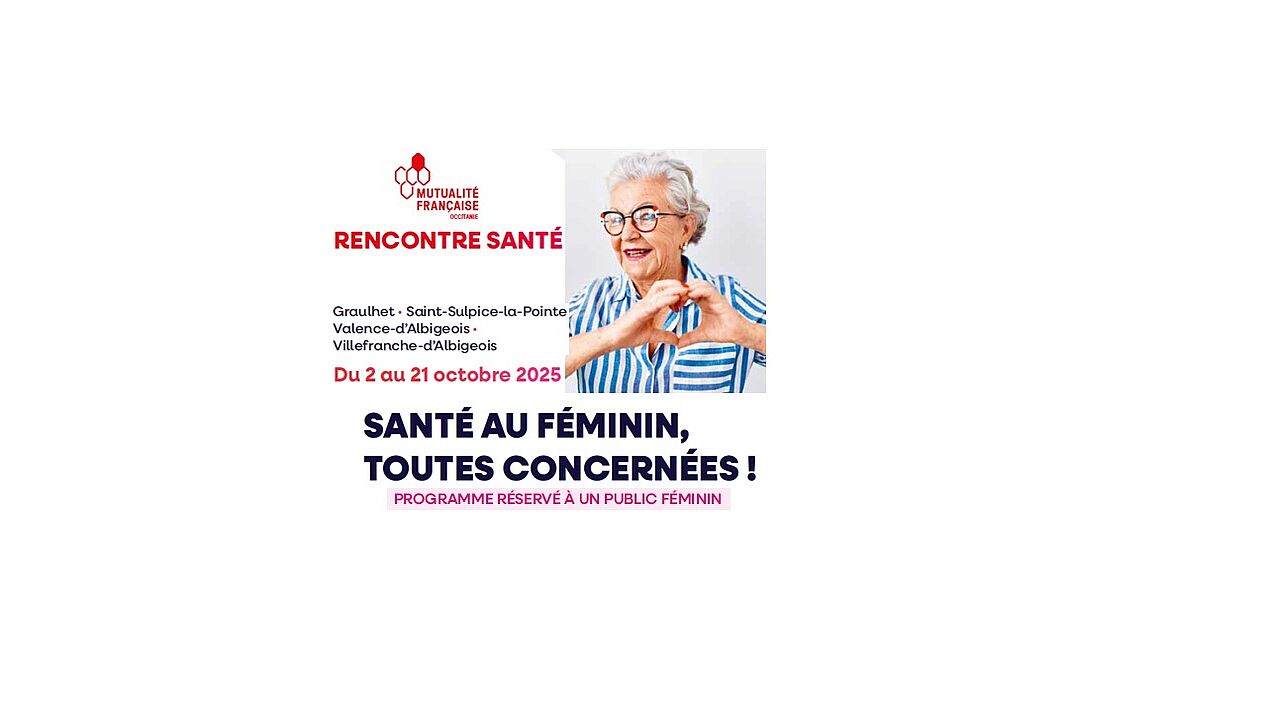 Santé au Féminin, Toutes concernées ! Ateliers prévention du 2 au 21 octobre