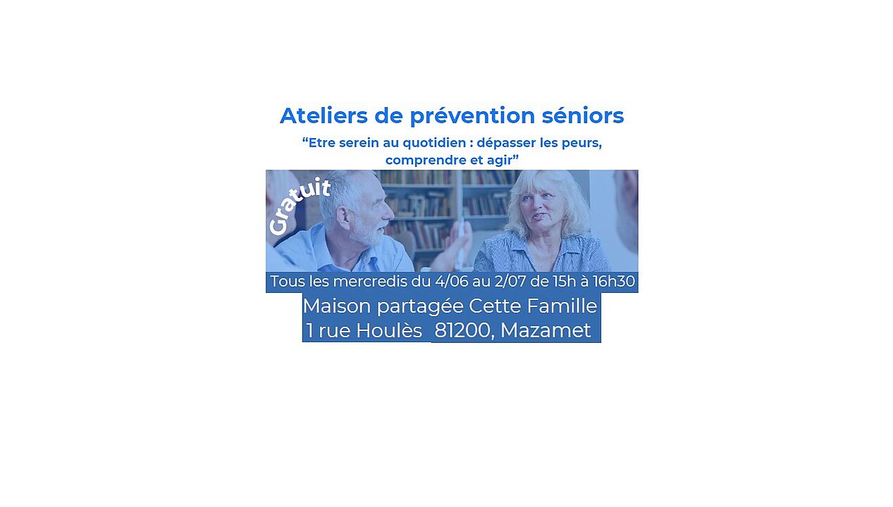 Ateliers de prévention séniors juin-juillet Mazamet