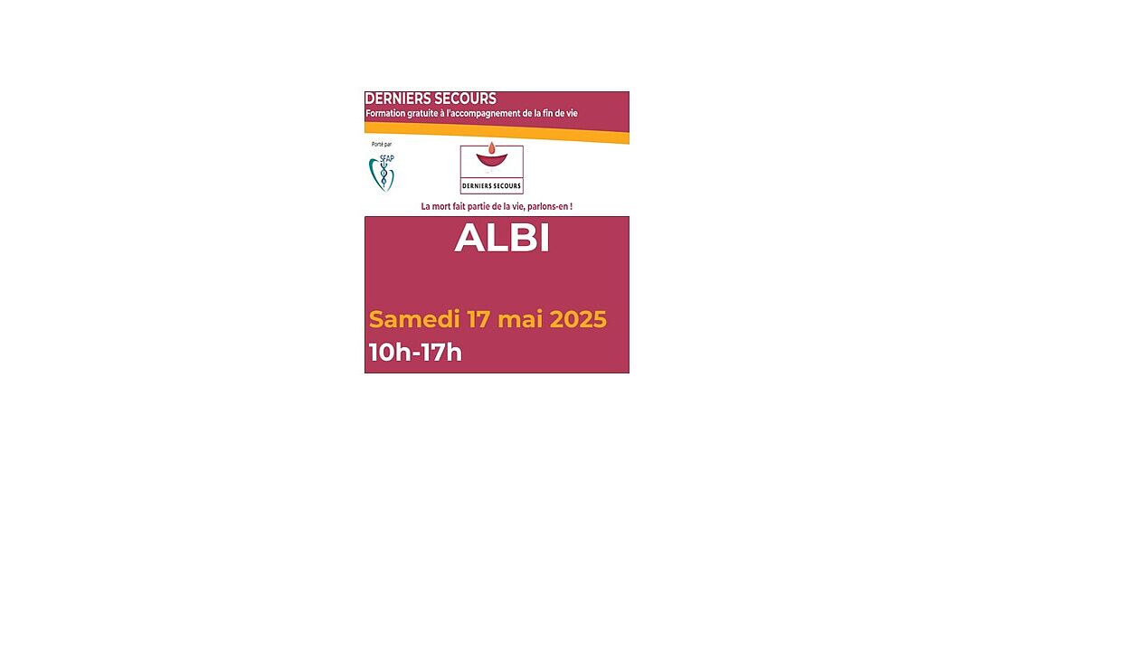 Formation derniers secours Albi le 17 mai
